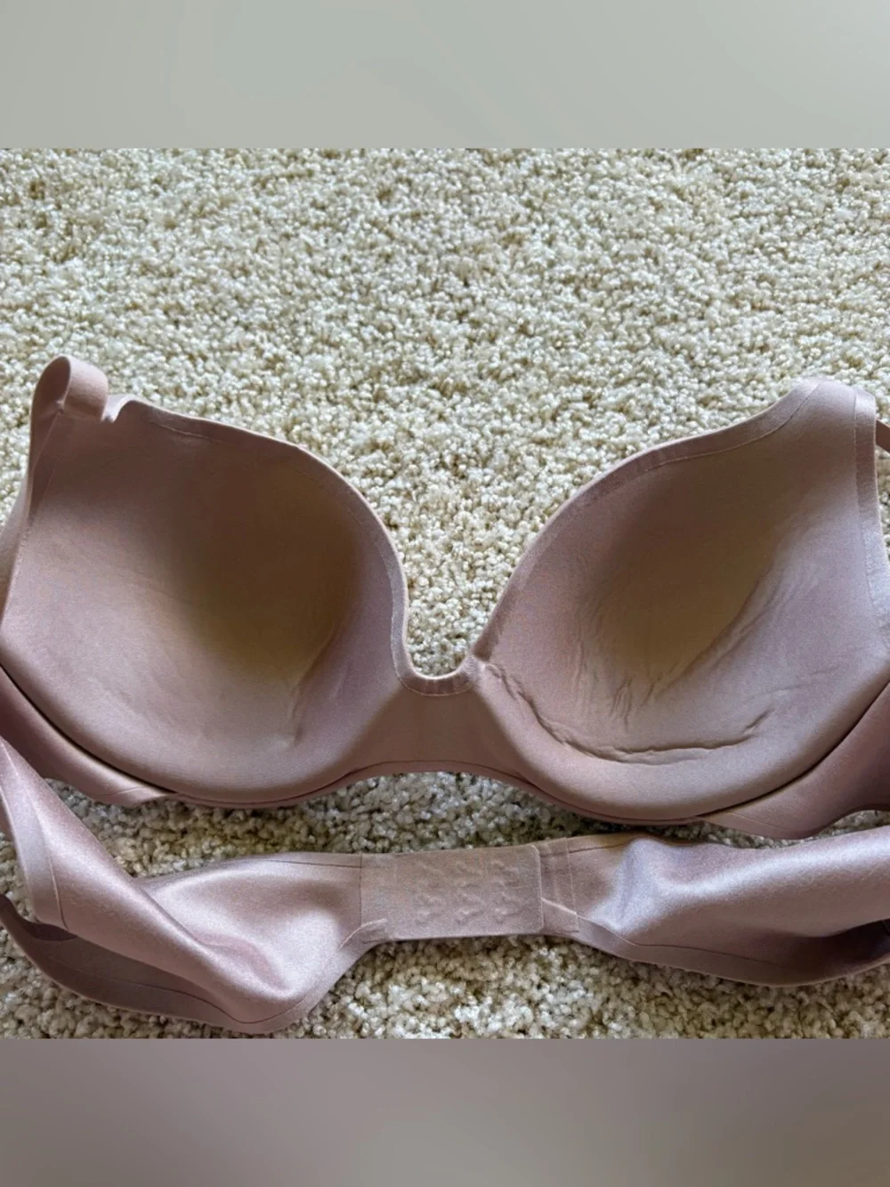 Victoria’s Secret Lined Demi Bra 36B Nude Wireless Smooth T Shirt‎ Bra NWT
